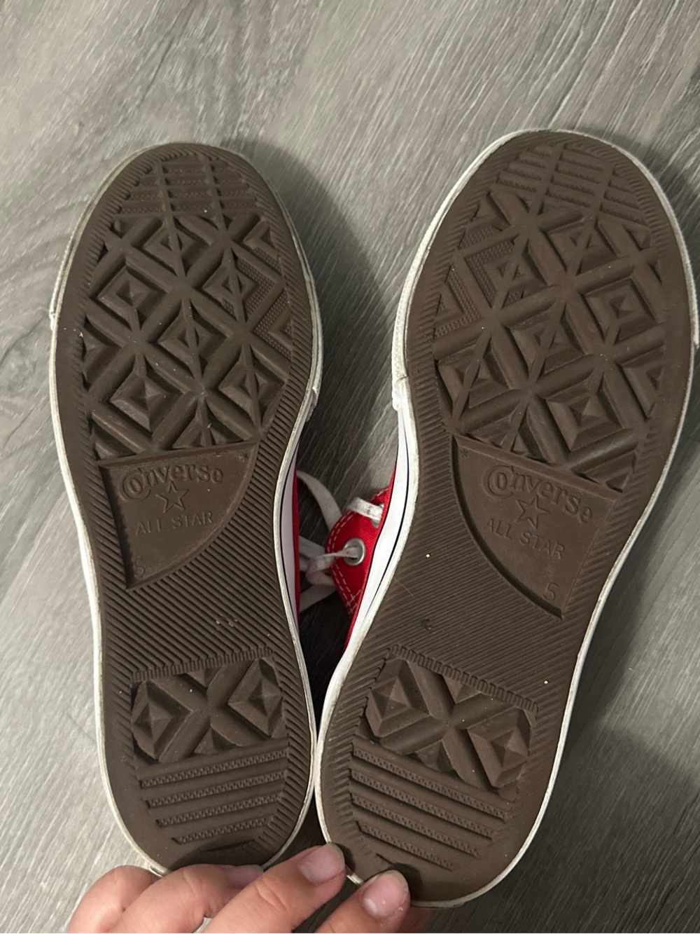 Red platform converse women’s size 7 - Picture 8 of 8